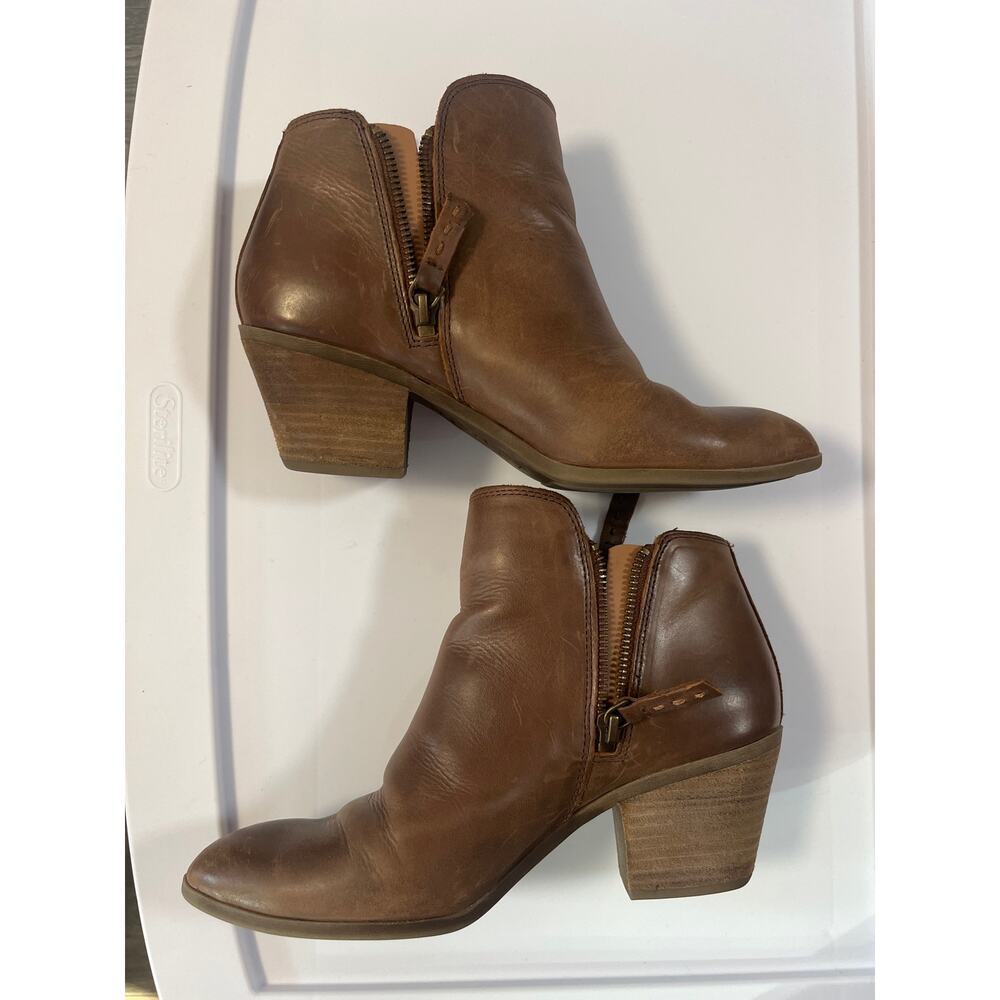 Frye 3471733 Judith Zip Ankle Booties Womens Wheat Brown Leather Size 7.5 - Picture 10 of 10